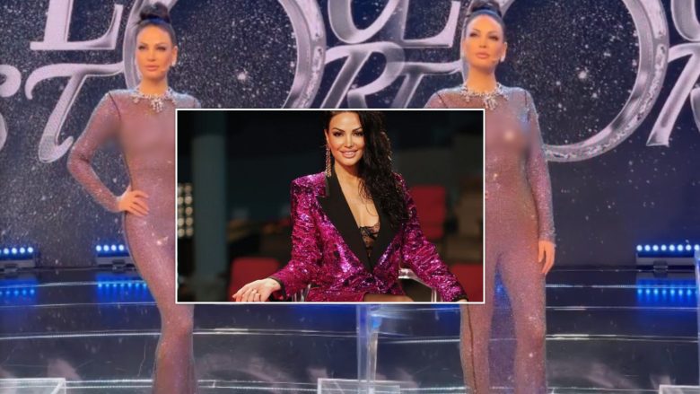 Bleona Qereti rikthen sërish një nga dukjet e famshme me fustan rrjetë