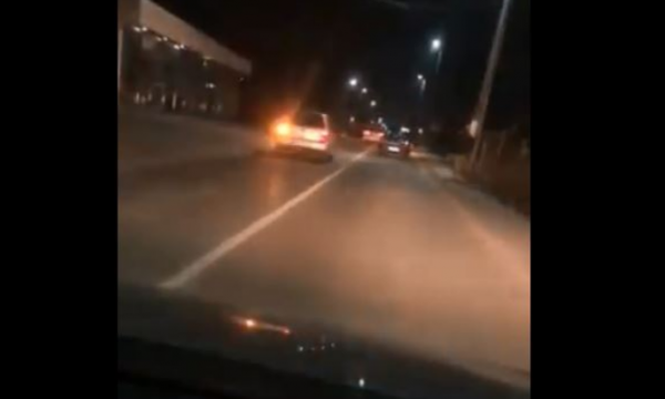 Ferizaj: Policia e kap në flagrancë shoferin që tejkaloi në vijë të plotë