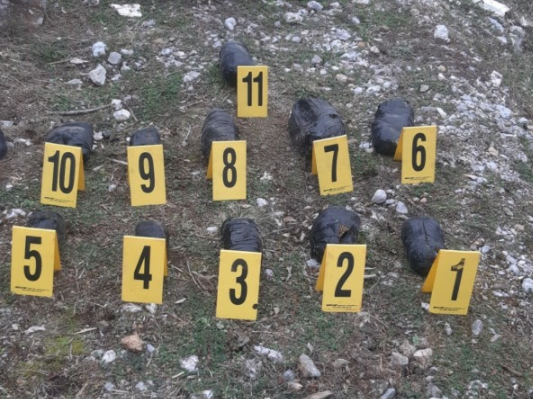 Vërmicë, policia kufitare gjen mbi 6 kg drogë të fshehur nën gurë