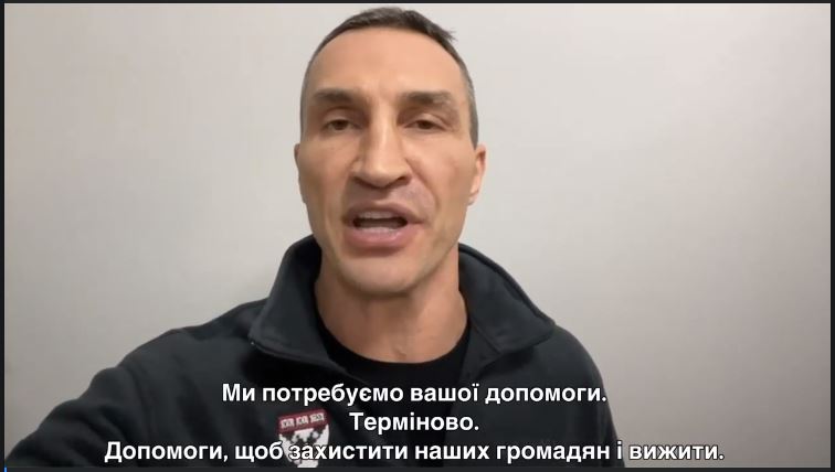 Klitschko ka një kërkesë për Evropën, lanson një video-mesazh
