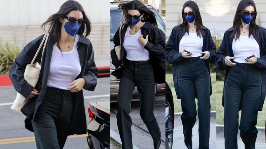 Kendall Jenner tregon figurën elegante ndërsa riparon Ferrarin e saj në rrugë