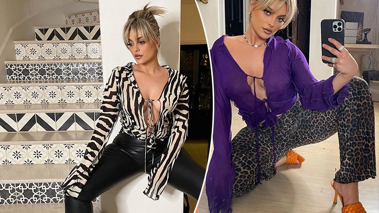 Bebe Rexha duket me stil në imazhet e fundit, ndërsa pozon me dekoltenë e hapur