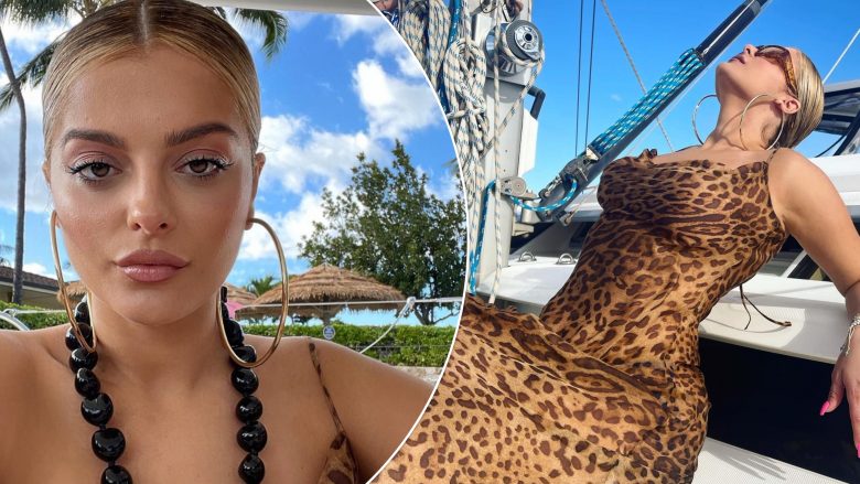 Bebe Rexha sjell foto të reja nga pushimet në Hawaii, thekson format joshëse në fustanin me print tigri