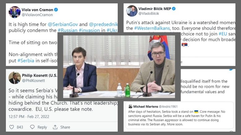 Kritika të ashpra për Serbinë pasi nuk iu bashkua sanksioneve të vendosura ndaj Rusisë