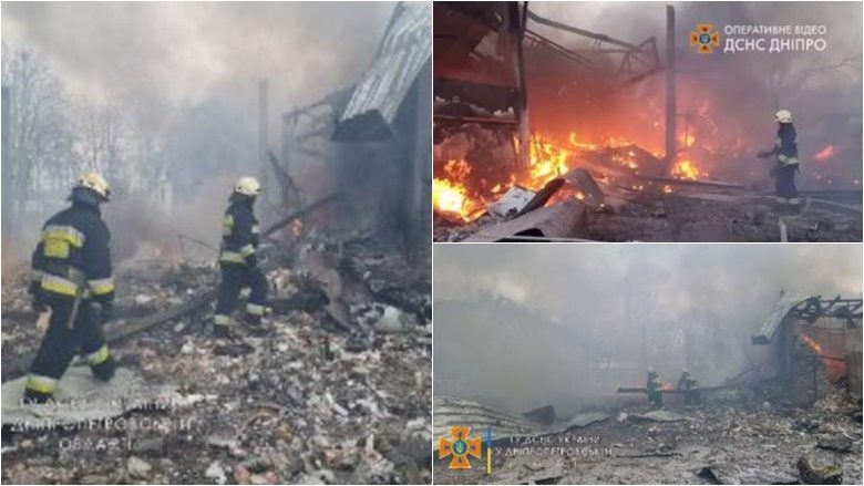 Lutsk dhe Dnipro në Ukrainë sulmohen për herë të parë – raportohet për një të vdekur – pamje që tregojnë shkallën e shkatërrimit