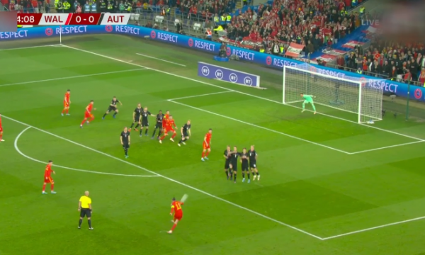 Bale realizon gol të çmendur nga gjuajtja e lirë