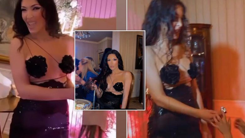 Nora Istrefi tërheq vëmendje me veshjen e ekzagjeruar në festën e ditëlindjes së 36-të