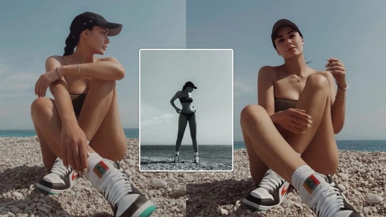 Bora Zemani pozon nga pushimet, shfaq linjat tërheqëse të trupit e veshur në bikini