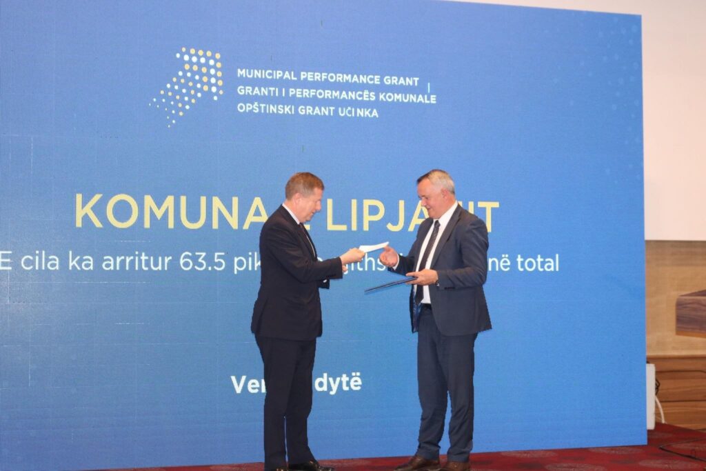 Komuna e Lipjanit e dyta në nivel vendi, fiton mbi 1 milionë euro nga Granti i Performancës