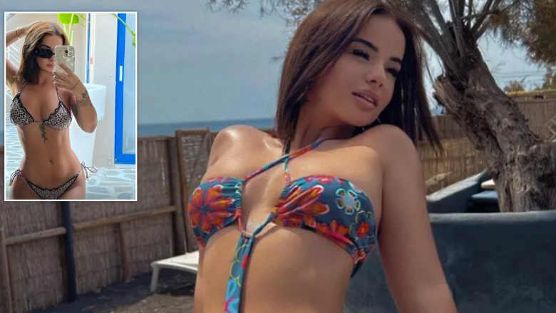 Rina Balaj provokon para pasqyrës, e veshur në bikini thekson linjat e formësuara të trupit