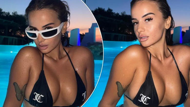 Rina Balaj merr vëmendje me pozat tërheqëse në bikini dhe pa makijazh