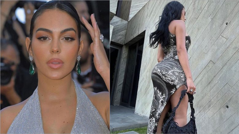 Georgina pozon me fustan që tregon figurën e formësuar, por kritikohet për përdorim të Photoshopit