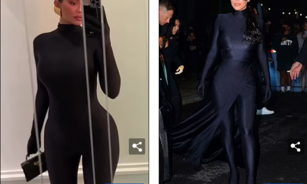 Kylie tregon asetet në kostum të zi