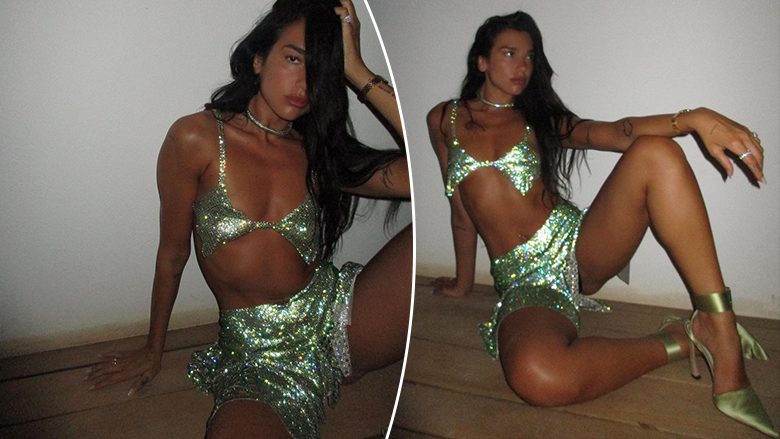 Dua Lipa thekson linjat në një paraqitje provokuese me veshje shkëlqyese në Instagram