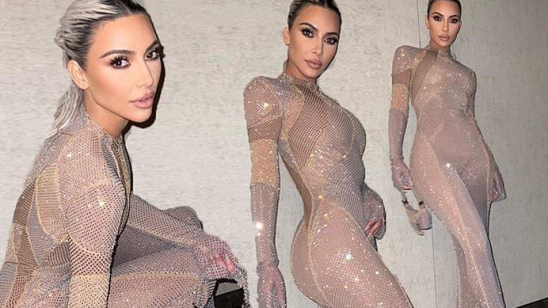 Kim Kardashian sjell të tjera poza provokuese në fustan rrjetë nga një event i markës Fendi