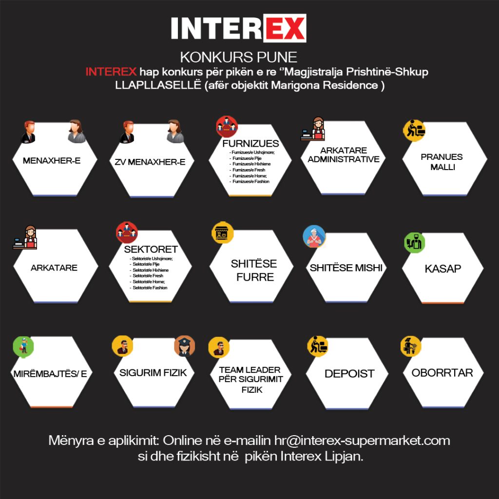 Interex hap konkurs pune për pikën e re “Magjistralja Prishtinë-Shkup – Llapllasellë (afër objektit Marigona Residencë)