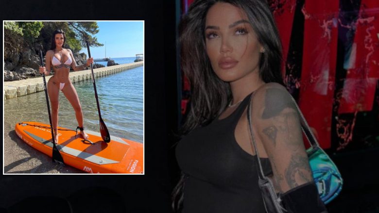 Morena Taraku thekson linjat trupore në një nga fotografitë e reja me bikini
