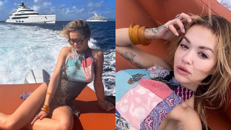 Rita Ora duket e mahnitshme pa make-up teksa shijon pushimet në Karaibe