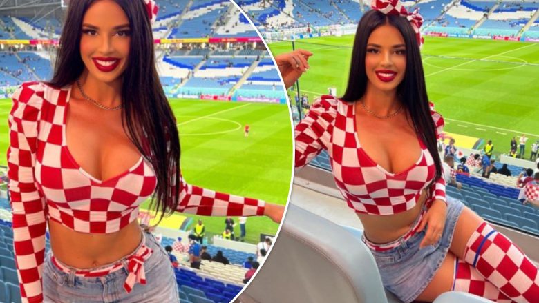 Tifozja atraktive e Kroacisë, Ivana Knoll vazhdon të marrë vëmendje me pozat nga Katari