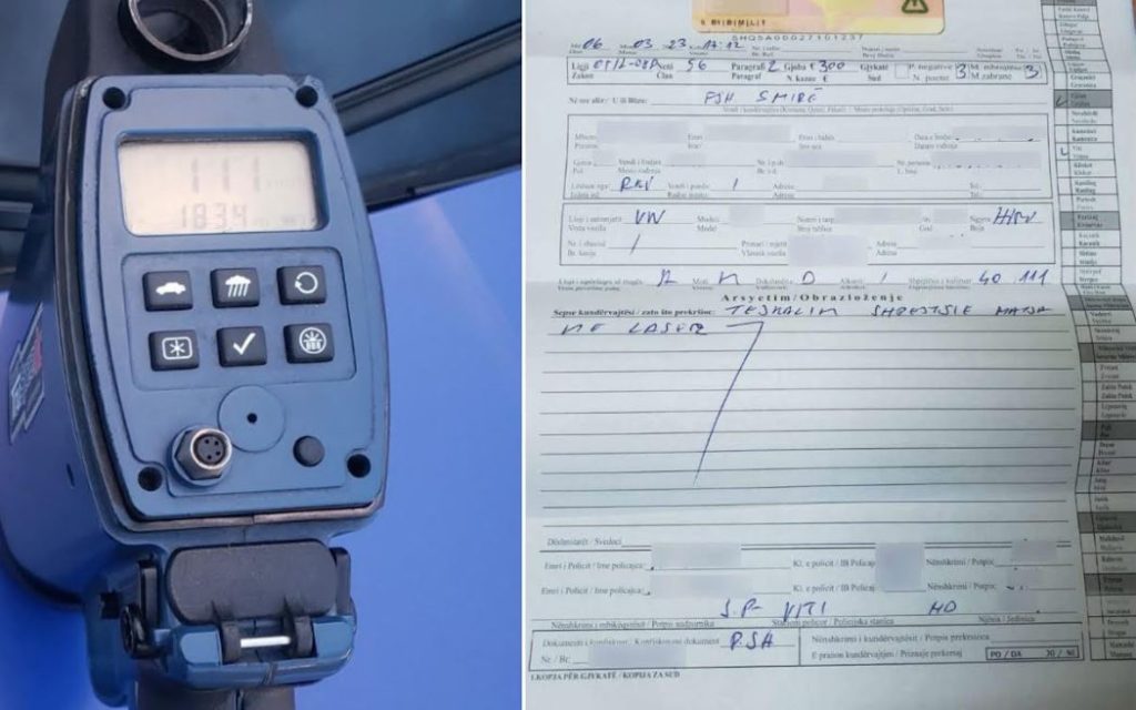 Voziti 70 km/h më shpejtë se që është e lejuar, gjobitet dhe i konfiskohet patentë shoferi