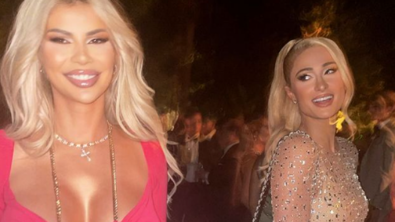 Në dasmën e yllit të famshëm, Lele Pons – Luana Vjollca takohet me Paris Hiltonin