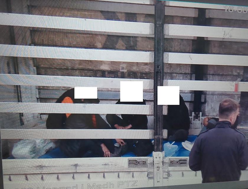 Doganierët gjejnë pesë emigrantë ilegalë në një kamion të mallrave