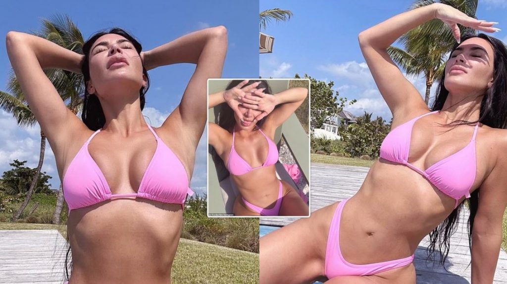 Kim Kardashian nxit imagjinatën teksa pozon në bikini rozë