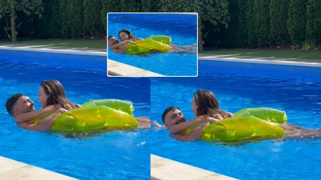 Sara Hoxha publikon pamje romantike përkrah Ledrit teksa relaksohen në pishinë