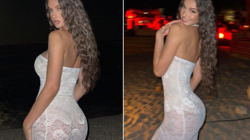 Oriola Marashi merr vëmendje me fizikun atraktiv në fustanin transparent