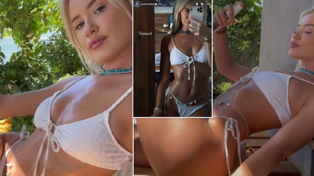 Deamishel, e mrekullueshme në pozat me bikini