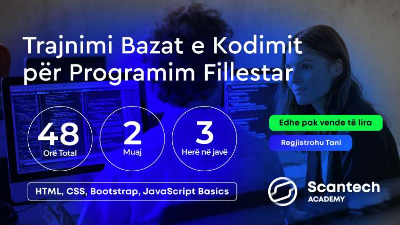 Certifikohu në Bazat e Kodimit për Programim Fillestar nga Scantech Academy