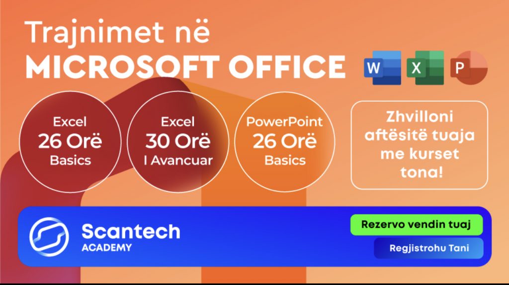 Trajnimi për Microsoft Office në Scantech Academy