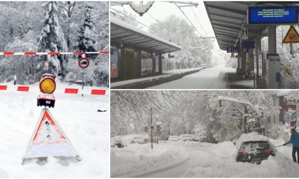 Reshjet e mëdha të borës pengojnë udhëtimet në Gjermani, Zvicër dhe Austri, qindra fluturime janë shtyrë ose anuluar