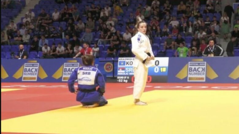 Distria Krasniqi mposht kundërshtaren serbe dhe kalon në çerekfinale të Kampionatit Evropian
