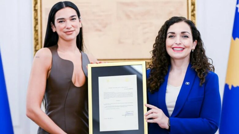 BBC i kushton vëmendje momentit kur Dua Lipa merr shtetësinë e Kosovës