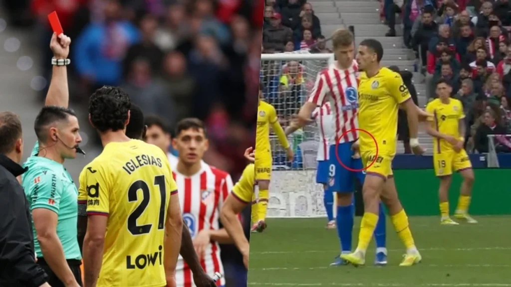 Momenti i sikletshëm në La Liga: Mbrojtësi i Getafes e kap për organi gjenital Solrothin, gjyqtari e përjashton