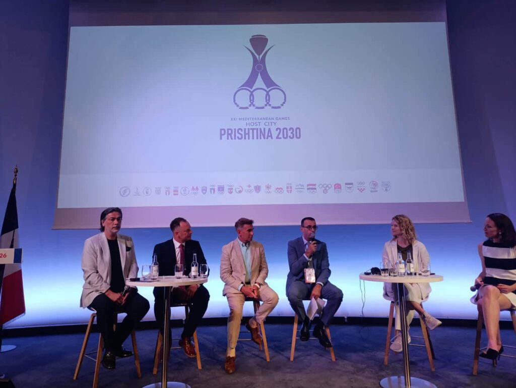 Blerim Gashani prezanton në Paris vizionin e Kosovës për organizimin e Lojërave Mesdhetare 2030